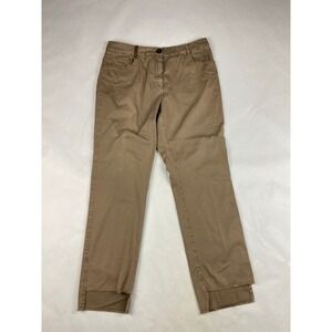 Peserico Women's Pants Size EU 44 Ankle Tan